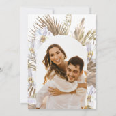 ボホパンパスグラスフォトアーチ結婚式招待状 招待状 (裏面)