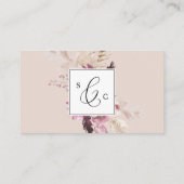 ボホパンパスグラスフラッ結婚ト プレイスカード (裏面)