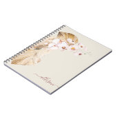 ボホパンパスグラスフラワー ノートブック (左側)