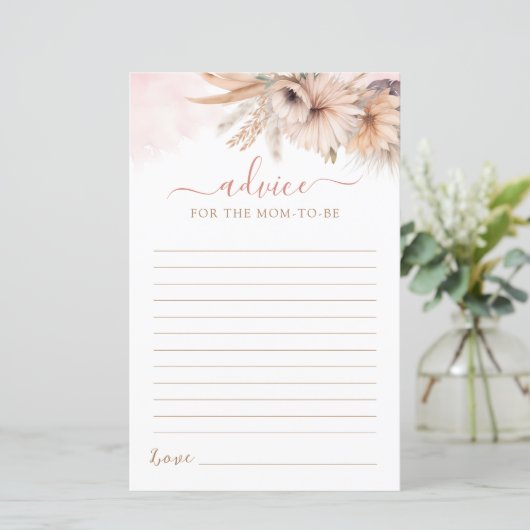 ボホパンパスグラスフローラアドバイスママはカードになる (スタンド正面)