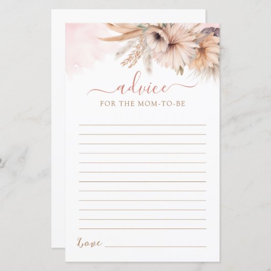 ボホパンパスグラスフローラアドバイスママはカードになる (正面/裏面)