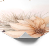 ボホパンパスグラスフローラガールベビーシャワーウェルカム ポスター (角)