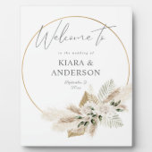 ボホパンパスグラスフローラサークルウェルカムプラーク フォトプラーク (正面)