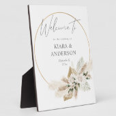 ボホパンパスグラスフローラサークルウェルカムプラーク フォトプラーク (側面)