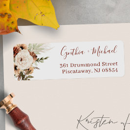 ボホパンパスグラスフローラテラコッタアド自然レス ラベル