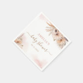 ボホパンパスグラスフローラデザートガールベビーシャワー スタンダードカクテルナプキン (角)