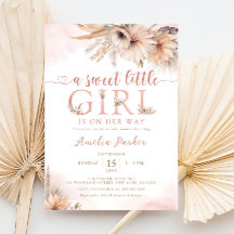 ボホパンパスグラスフローラデザートガールベビーシャワー