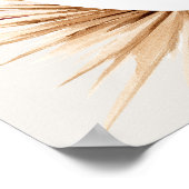 ボホパンパスグラスフローラブライダルシャワー歓迎 ポスター (角)