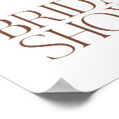 ボホパンパスグラスフローラブライダルシャワー歓迎 ポスター (角)