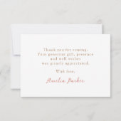 ボホパンパスグラスフローラ砂漠赤ちゃんシャワー サンキューカード (裏面)