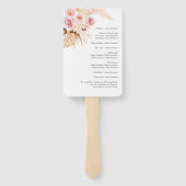 ボホパンパスグラスフローラ結婚式 プログラムファン ハンドファン (裏面)