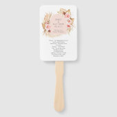 ボホパンパスグラスフローラ結婚式 プログラムファン ハンドファン (正面)