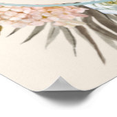 ボホパンパスグラスブライダルシャワーウェルカムサイン ポスター (角)