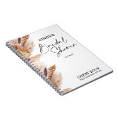 ボホパンパスグラスブライダルシャワーゲスト ノートブック (右側)