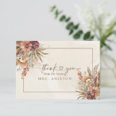 ボホパンパスグラスブライダルシャワーサンキューカード サンキューカード (スタンド正面)