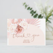 ボホパンパスグラスブライダルシャワーサンキューカード 出欠カード (スタンド正面)