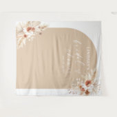 ボホパンパスグラスブライダルシャワーバックドランドタペストリー タペストリー (正面(横))