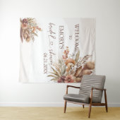 ボホパンパスグラスブライダルシャワーバックドランドタペストリー タペストリー (インサイチュ(横))