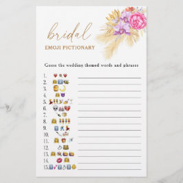 ボホパンパスグラスブライダルシャワー絵文字