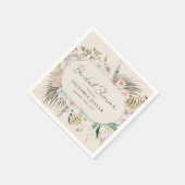 ボホパンパスグラスブライダルシャワー スタンダードカクテルナプキン (角)