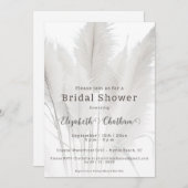 ボホパンパスグラスブライダルシャワー 招待状 (正面/裏面)