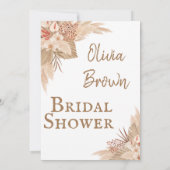 ボホパンパスグラスブライダルシャワー 招待状 (裏面)