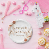 ボホパンパスグラスブライダルブエレガントルンチテラコッタ ペーパープレート (パーティー)