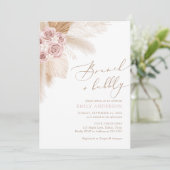 ボホパンパスグラスブランチ&バブリーブライダルシャワー 招待状 (スタンド正面)