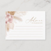 ボホパンパスグラスベビーシャワーアドバイスカード エンクロージャーカード (正面)