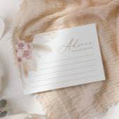 ボホパンパスグラスベビーシャワーアドバイスカード エンクロージャーカード