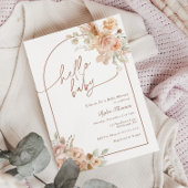 ボホパンパスグラスベビーシャワーアーチ 招待状