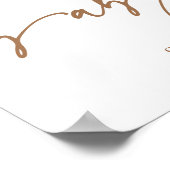 ボホパンパスグラスベビーシャワーウェルカムサイン ポスター (角)