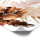 ボホパンパスグラスベビーシャワーウェルカムサイン ポスター (角)