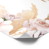 ボホパンパスグラスベビーシャワーガールウェルカムサイン ポスター (角)