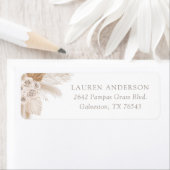 ボホパンパスグラスベビーシャワー差出人住所 ラベル (インサイチュ)