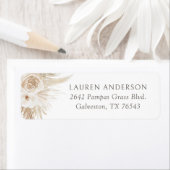 ボホパンパスグラスベビーシャワー差出人住所 ラベル (インサイチュ)