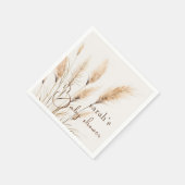 ボホパンパスグラスベビーシャワー スタンダードカクテルナプキン (角)