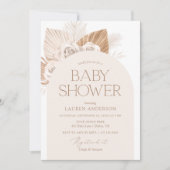 ボホパンパスグラスベビーシャワー 招待状 (正面)