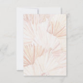 ボホパンパスグラスボヘミアンフローラ赤面テラコッタ サンキューカード (裏面)