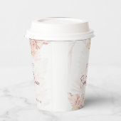 ボホパンパスグラスボヘミアンブライダルシャワーコーヒー 紙コップ (左)