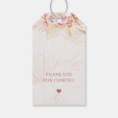 ボホパンパスグラスボヘミアン赤面誕生日パーティー ギフトタグ (裏面)