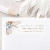 ボホパンパスグラスボーイベビーシャワー差出人住所 ラベル (インサイチュ)