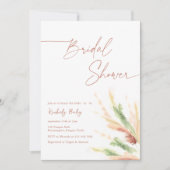 ボホパンパスグラスミニマルブライダルシャワー 招待状 (正面)