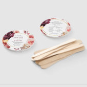 ボホパンパスグラスラウンド金ゴールド結婚式 プログラムファン ハンドファン (組立なし)