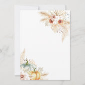 ボホパンパスグラスリトルカボキンベイビーシャワー 招待状 (裏面)