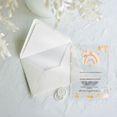 ボホパンパスグラスレインボーガールバピティズム《キリスト教》洗礼式や命名式 アクリル招待状