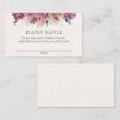 ボホパンパスグラス乾燥花模様おむつラッフルエンクル エンクロージャーカード (正面/裏面)