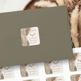 ボホパンパスグラス女性のカーボーイハットウェスタンキンセアニェラ スクエアシール