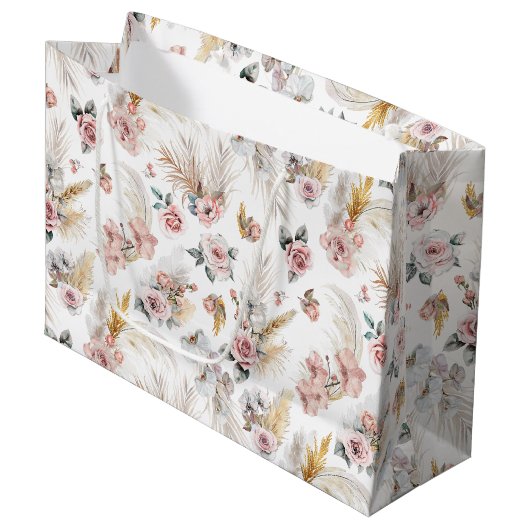 ボホパンパスグラス抱き枕赤面フローラ ラージペーパーバッグ (正面アングル)