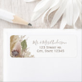 ボホパンパスグラス水彩色結婚住所 シール (インサイチュ)